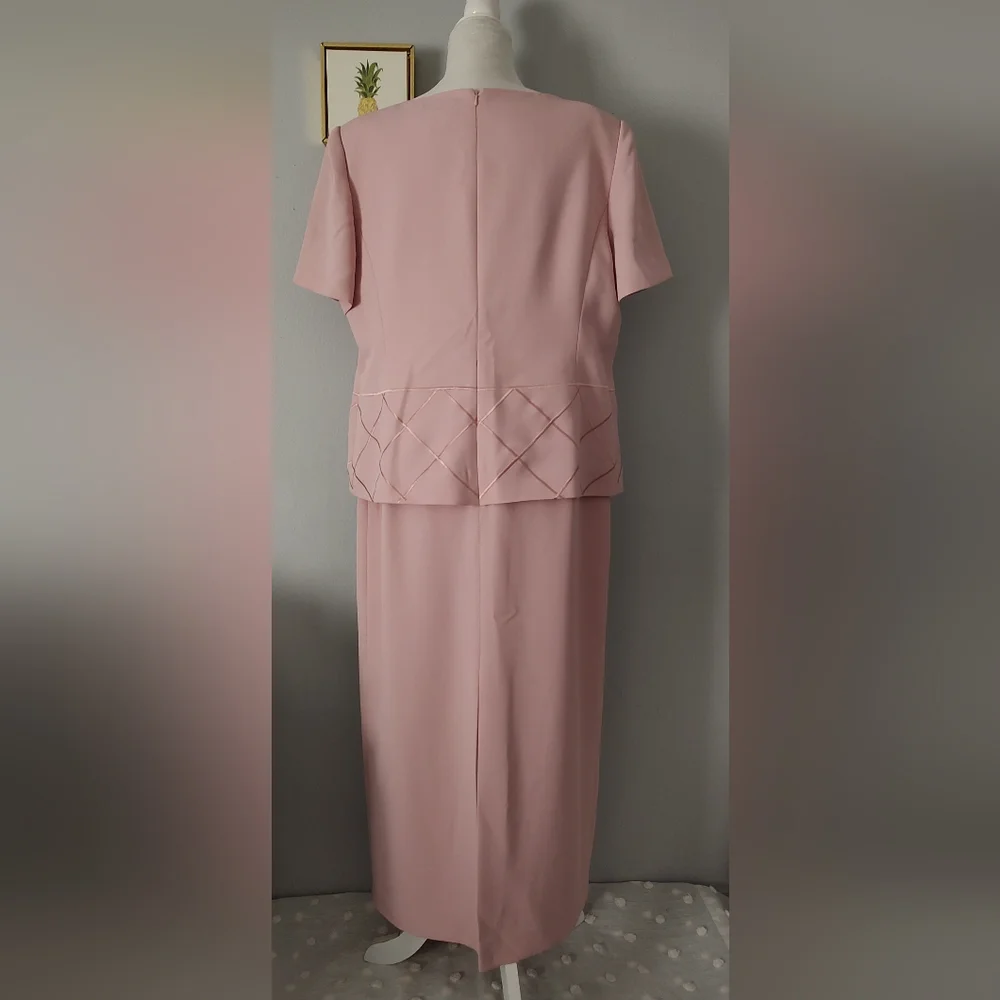 Adrianna Papell dress suits Women  Pink  Zipper Back One Piece Size 16W Vintage